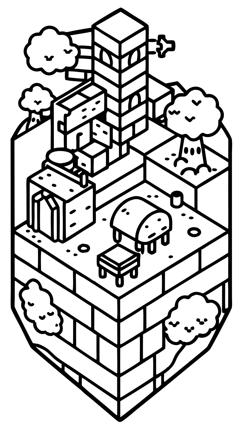 coloring page minecraft